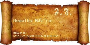 Homolka Nóra névjegykártya