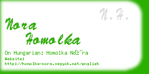 nora homolka business card